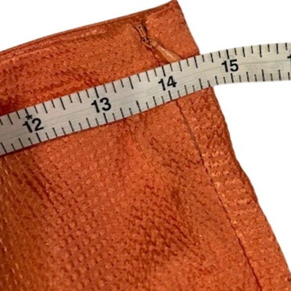 M Missoni Orange Peach Texture 100% Silk Tier Flowy Skirt Women IT 40 US Size 4 - Picture 6 of 11